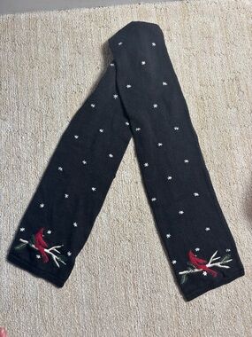 Christopher & Banks Cardinal Black Knit Scarf